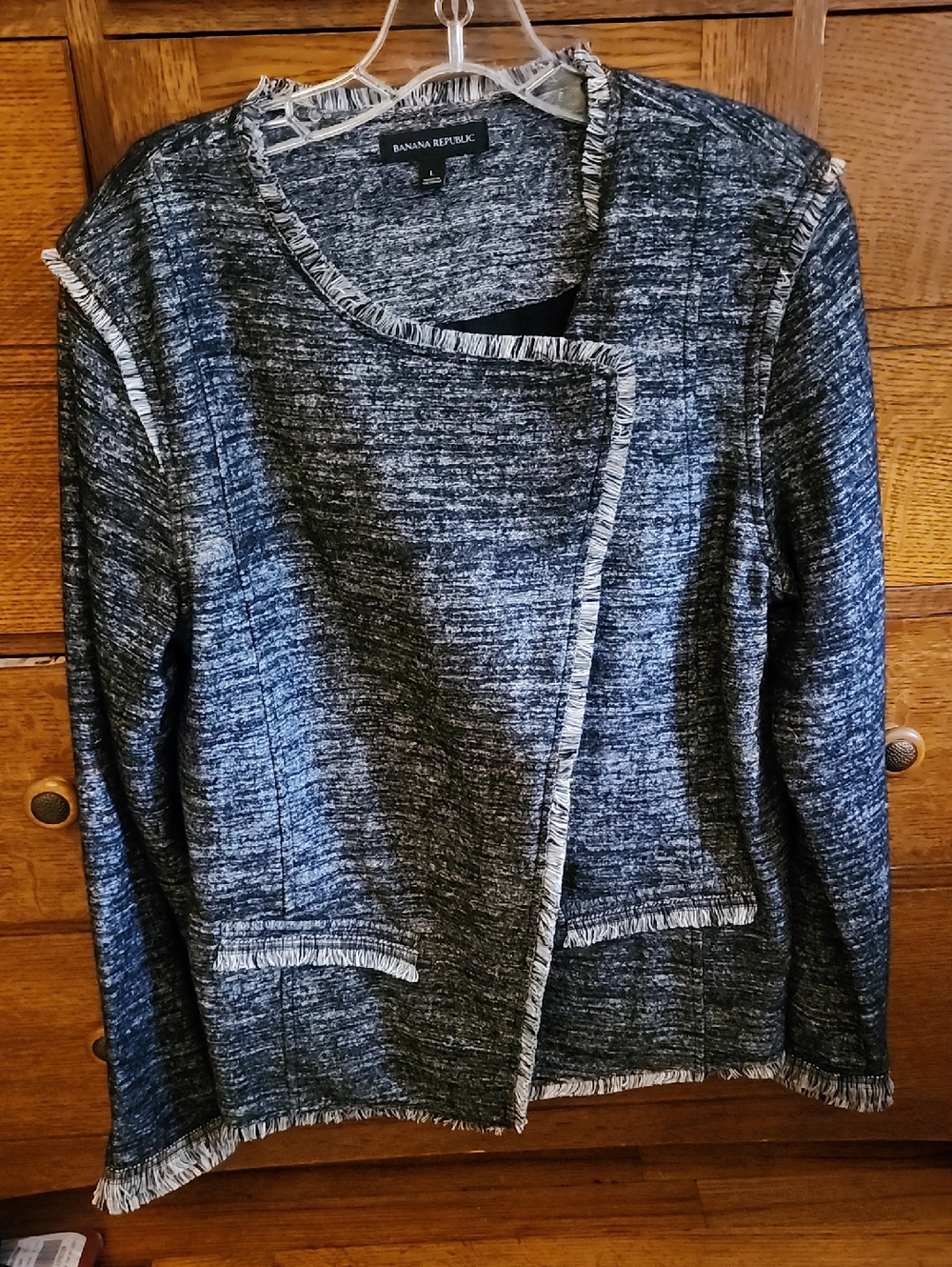 Banana Republic Black and Gray Knit Jacket